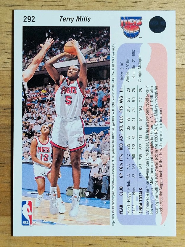 1992-93 Upper Deck #292 Terry Mills