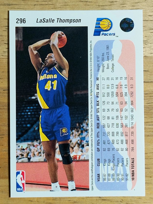 1992-93 Upper Deck #296 LaSalle Thompson