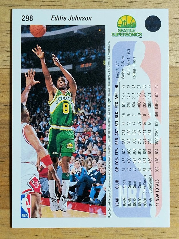 1992-93 Upper Deck #298 Eddie Johnson