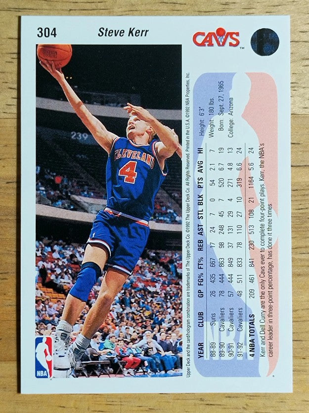 1992-93 Upper Deck #304 Steve Kerr