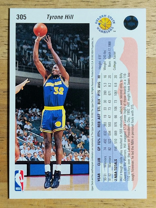 1992-93 Upper Deck #305 Tyrone Hill