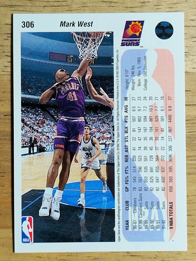 1992-93 Upper Deck #306 Mark West