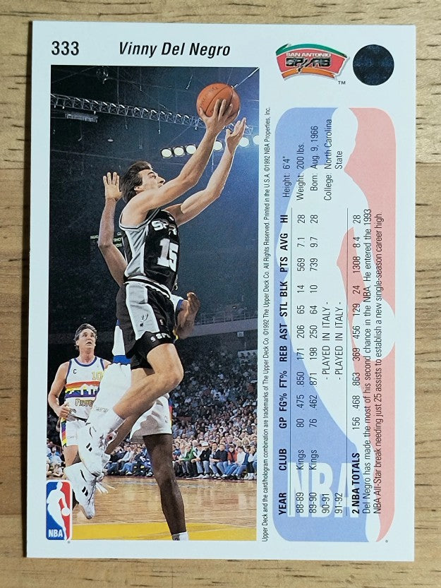 1992-93 Upper Deck #333 Vinny Del Negro