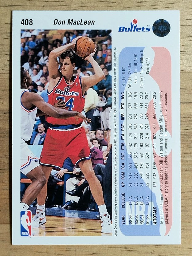 1992-93 Upper Deck #408 Don MacLean