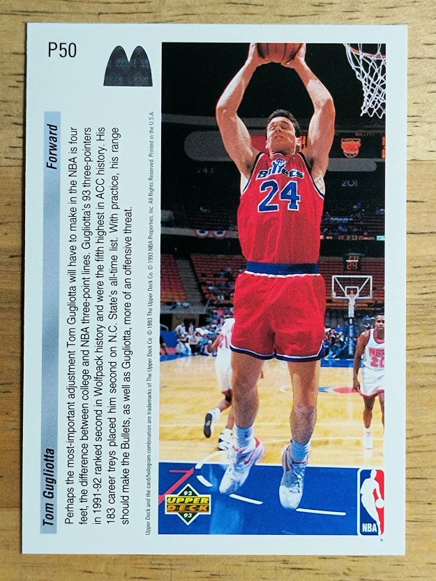 1992-93 Upper Deck McDonald's #P50 Tom Gugliotta
