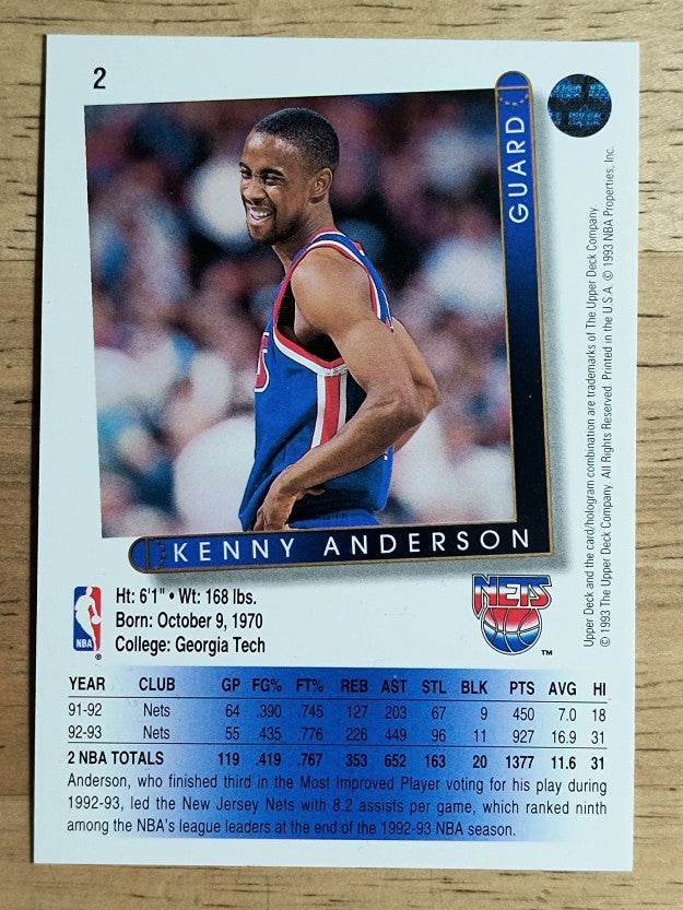 1993-94 Upper Deck #2 Kenny Anderson