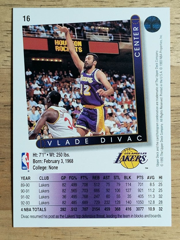 1993-94 Upper Deck #16 Vlade Divac