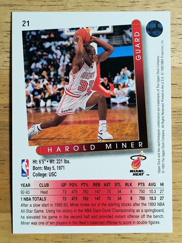 1993-94 Upper Deck #21 Harold Miner