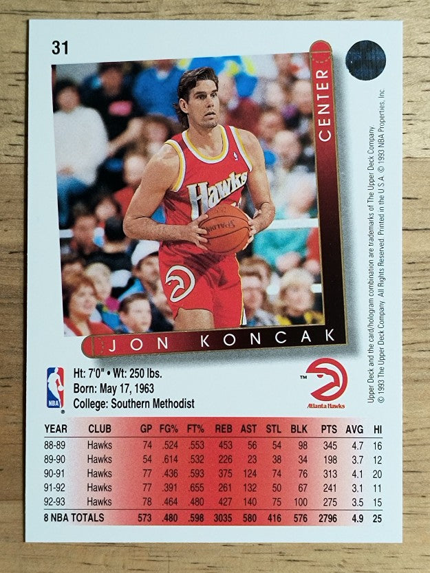 1993-94 Upper Deck #31 Jon Koncak