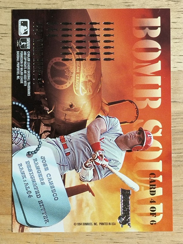 1995 Donruss Bomb Squad #4 Jose Canseco/Fred McGriff