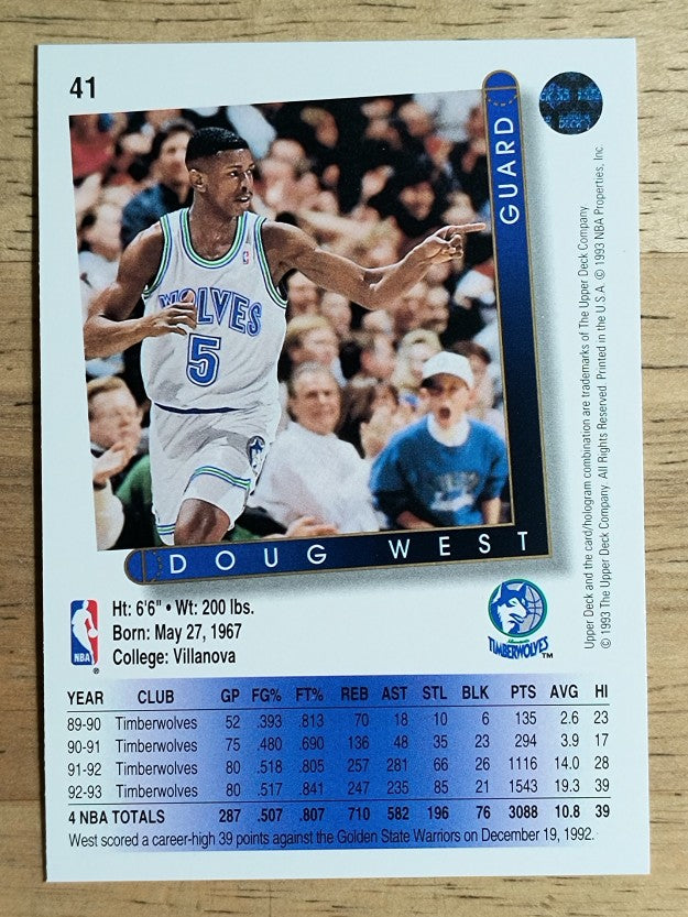 1993-94 Upper Deck #41 Doug West