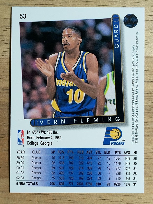 1993-94 Upper Deck #53 Vern Fleming