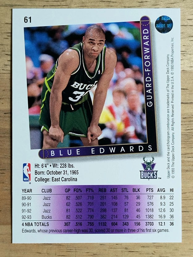 1993-94 Upper Deck #61 Blue Edwards