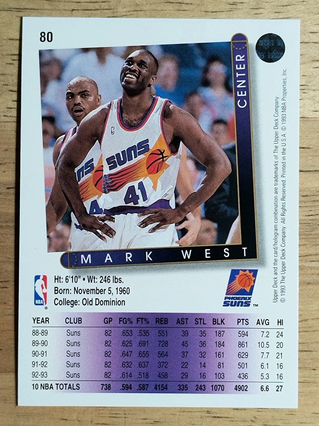 1993-94 Upper Deck #80 Mark West