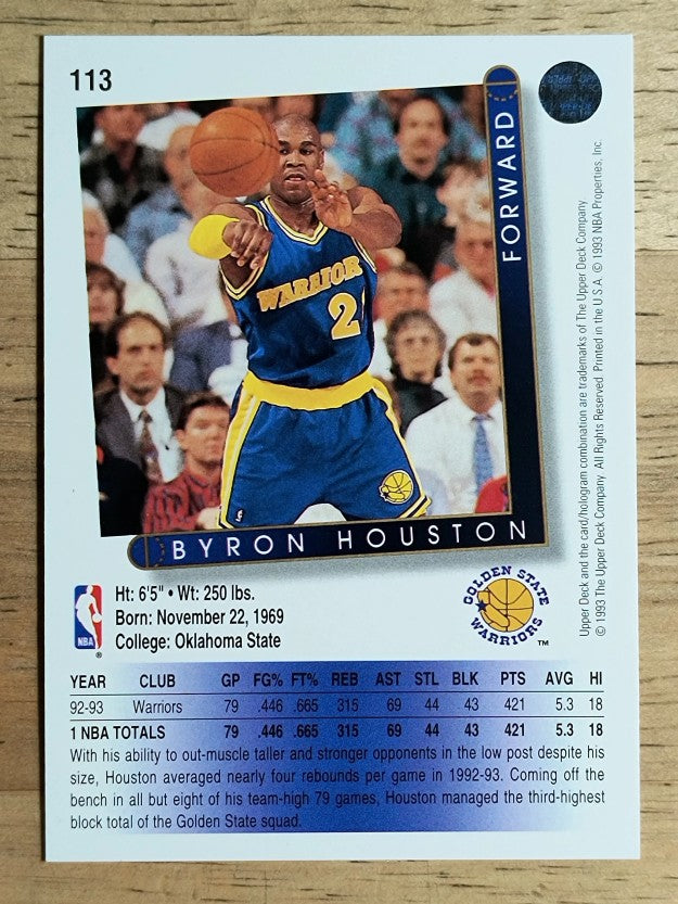 1993-94 Upper Deck #113 Byron Houston
