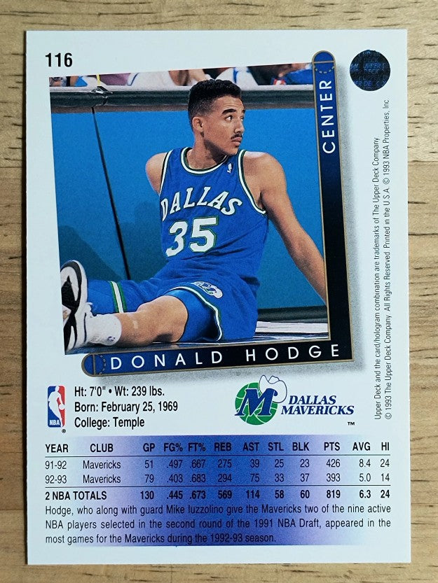 1993-94 Upper Deck #116 Donald Hodge