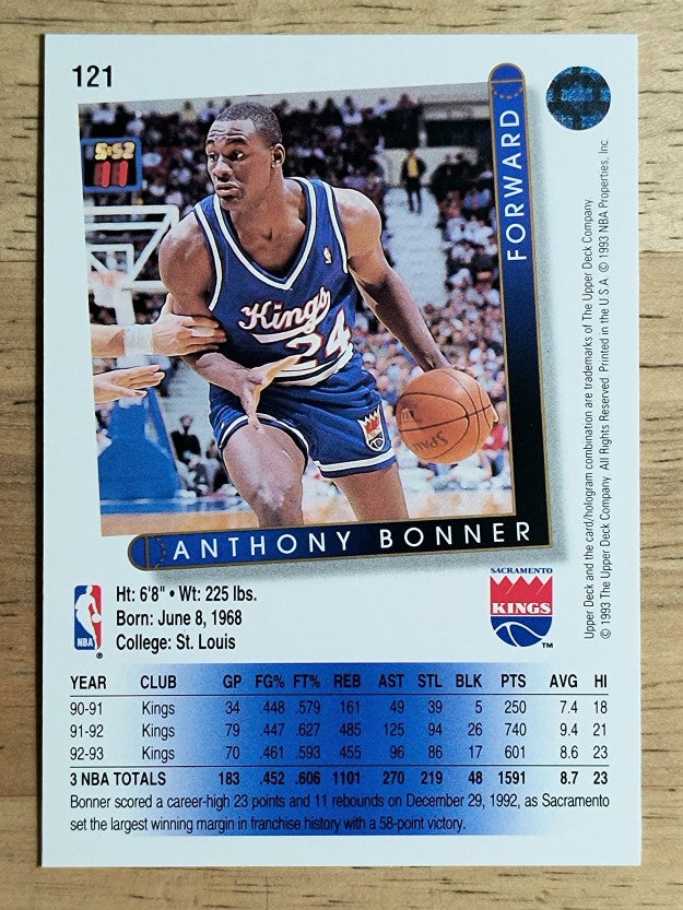 1993-94 Upper Deck #121 Anthony Bonner