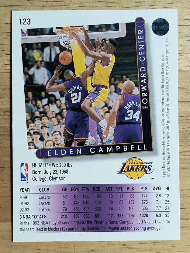 1993-94 Upper Deck #123 Elden Campbell