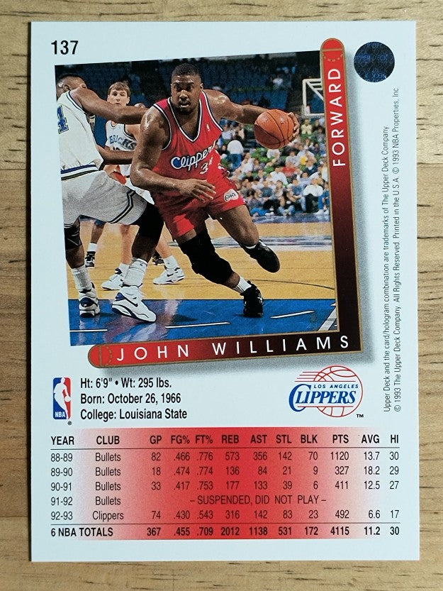 1993-94 Upper Deck #137 John Williams