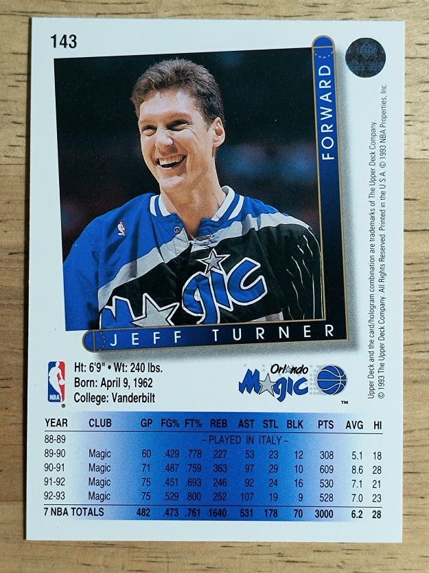 1993-94 Upper Deck #143 Jeff Turner