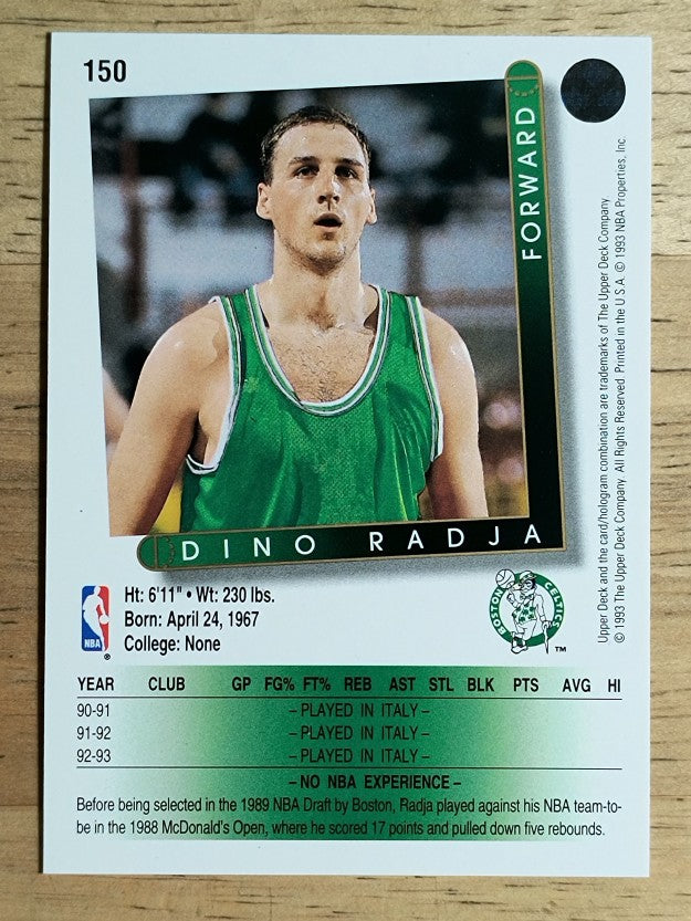 1993-94 Upper Deck #150 Dino Radja RC