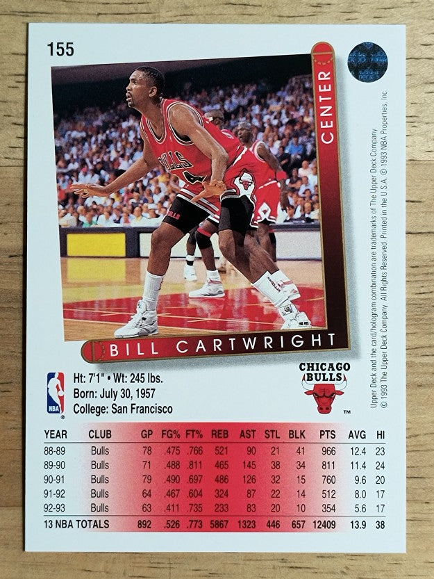 1993-94 Upper Deck #155 Bill Cartwright