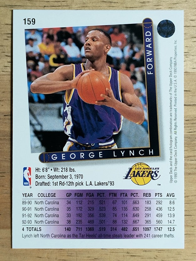 1993-94 Upper Deck #159 George Lynch RC