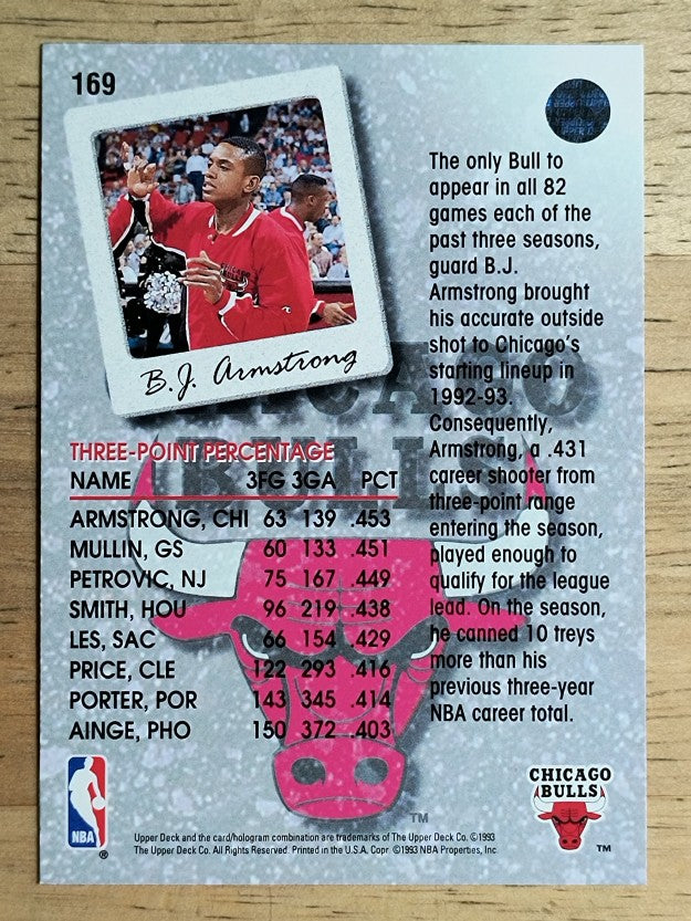1993-94 Upper Deck #169 B.J. Armstrong SL