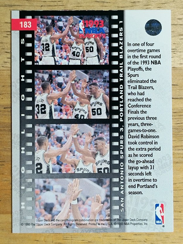 1993-94 Upper Deck #183 David Robinson/Sean Elliott PO (NM)