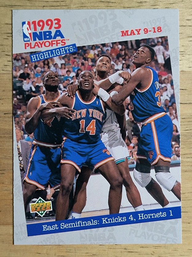 1993-94 Upper Deck #186 Anthony Mason/Patrick Ewing/Alonzo Mourning PO