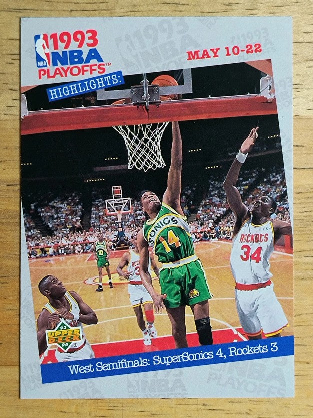 1993-94 Upper Deck #189 Sam Perkins/Hakeem Olajuwon PO