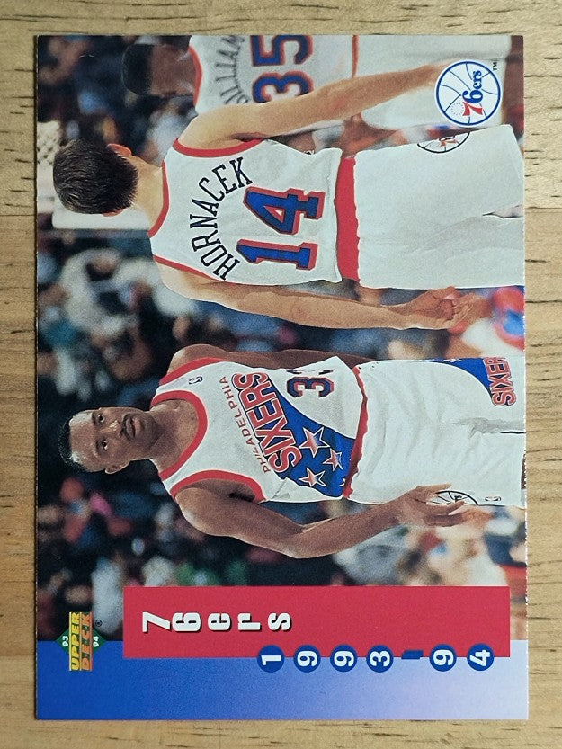 1993-94 Upper Deck #229 Philadelphia 76ers Sked/Hersey Hawkins/Jeff Hornacek