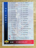 1993-94 Upper Deck #253 Checklist 65-128