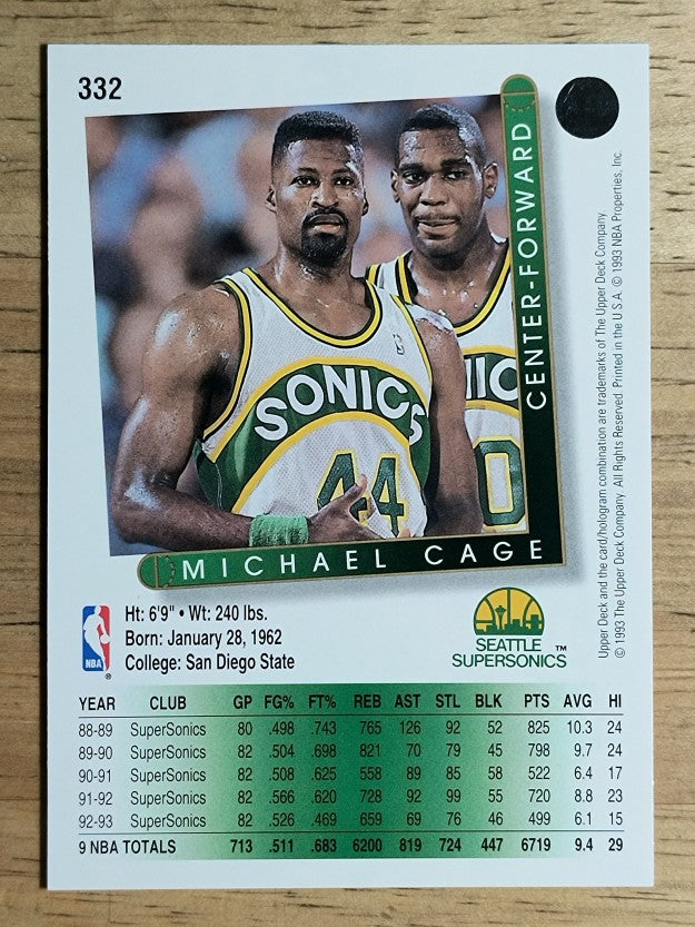 1993-94 Upper Deck #332 Michael Cage