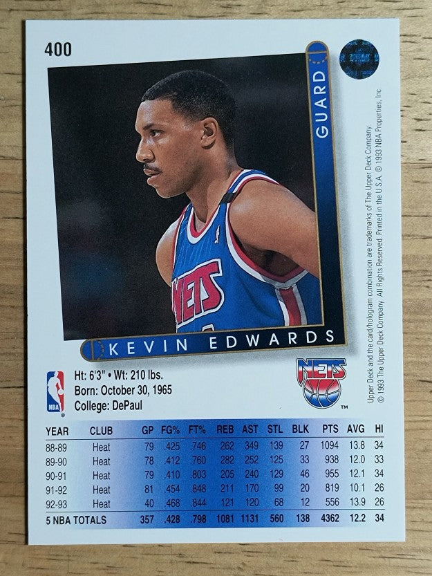 1993-94 Upper Deck #400 Kevin Edwards