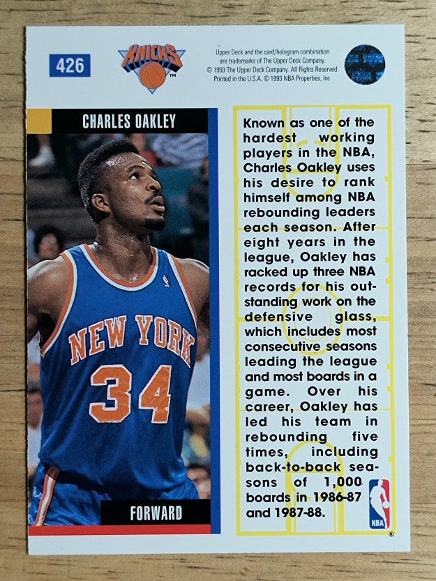 1993-94 Upper Deck #426 Charles Oakley EB
