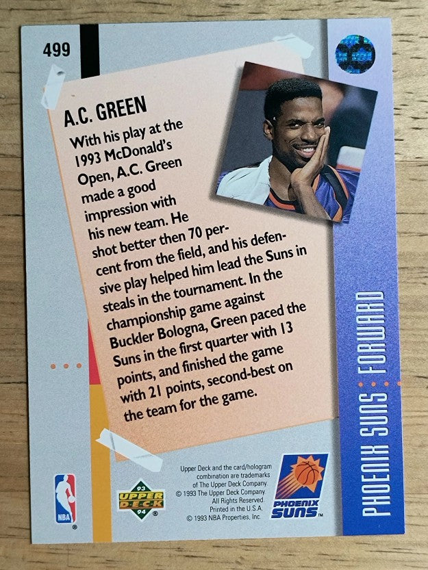 1993-94 Upper Deck #499 A.C. Green MO