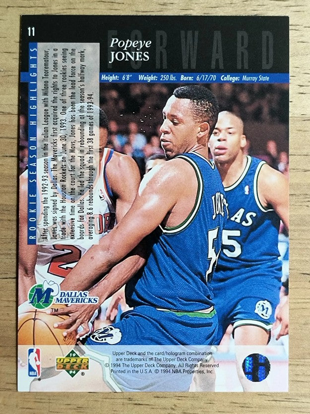 1993-94 Upper Deck SE #11 Popeye Jones RC