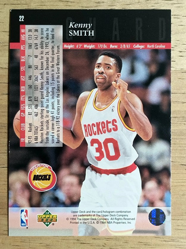 1993-94 Upper Deck SE #22 Kenny Smith