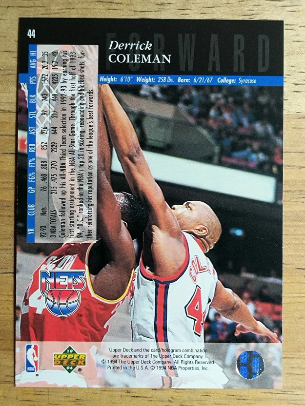 1993-94 Upper Deck SE #44 Derrick Coleman