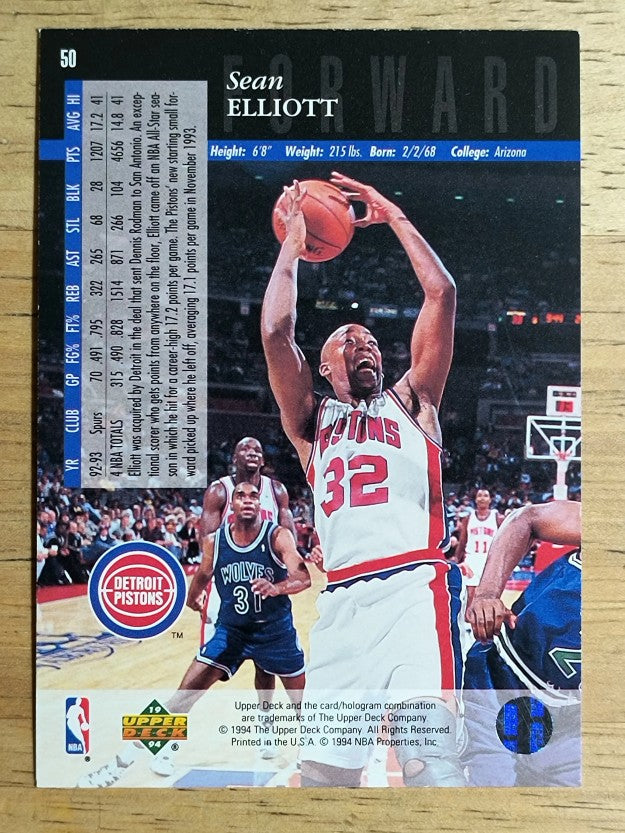 1993-94 Upper Deck SE #50 Sean Elliott