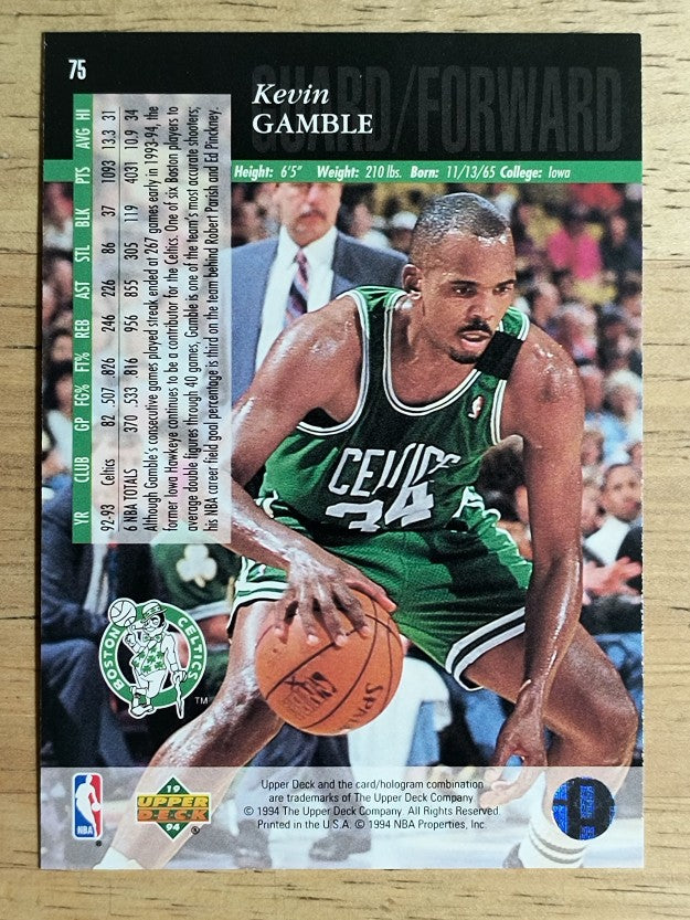 1993-94 Upper Deck SE #75 Kevin Gamble