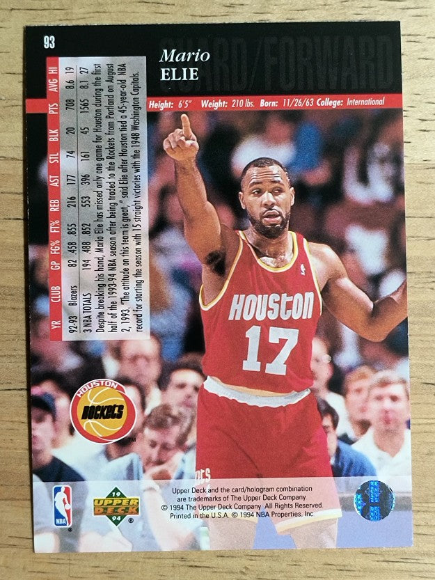 1993-94 Upper Deck SE #93 Mario Elie