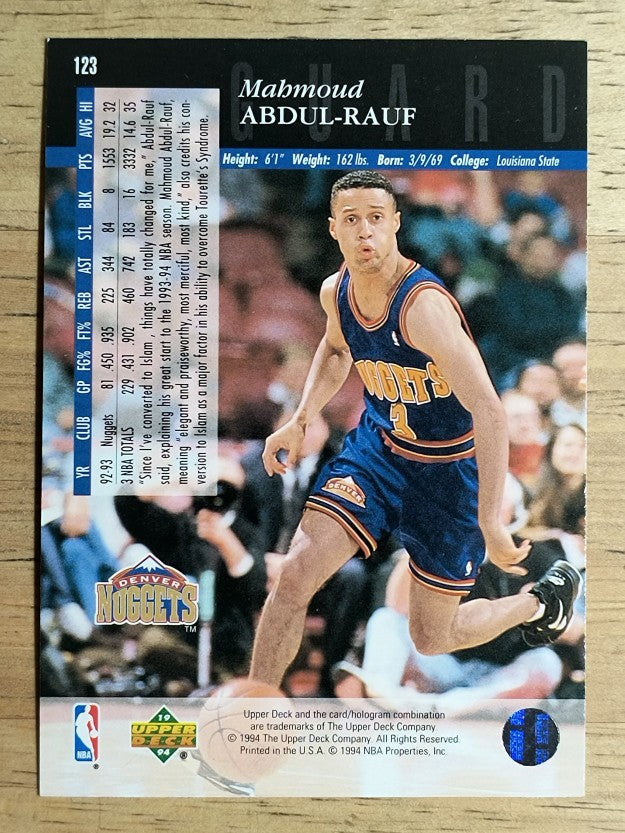 1993-94 Upper Deck SE #123 Mahmoud Abdul-Rauf