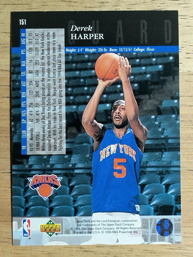 1993-94 Upper Deck SE #151 Derek Harper