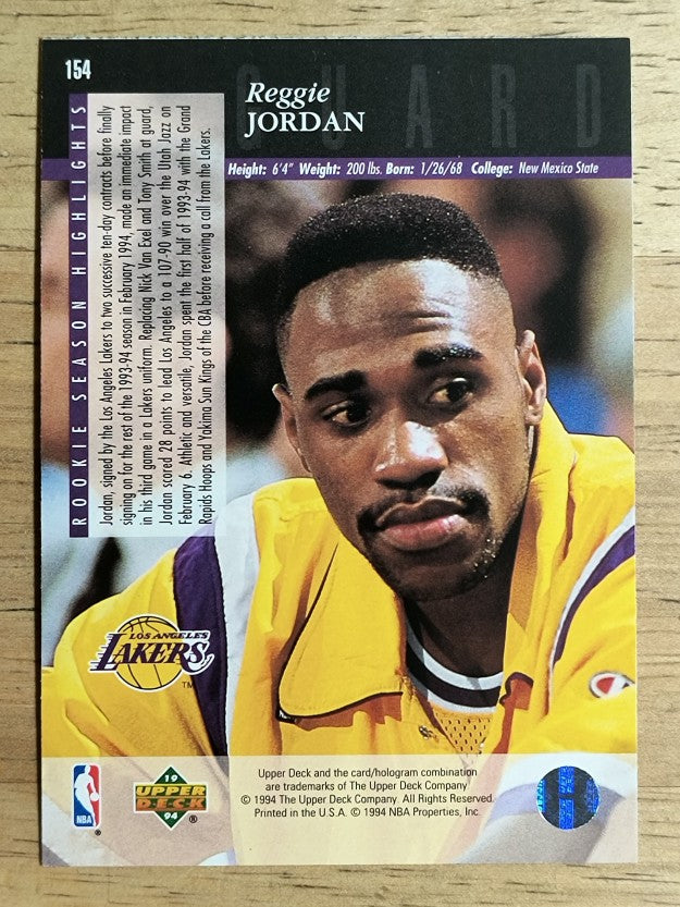 1993-94 Upper Deck SE #154 Reggie Jordan RC
