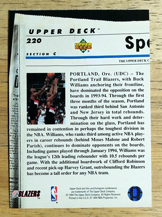 1993-94 Upper Deck SE #220 Clifford Robinson TH