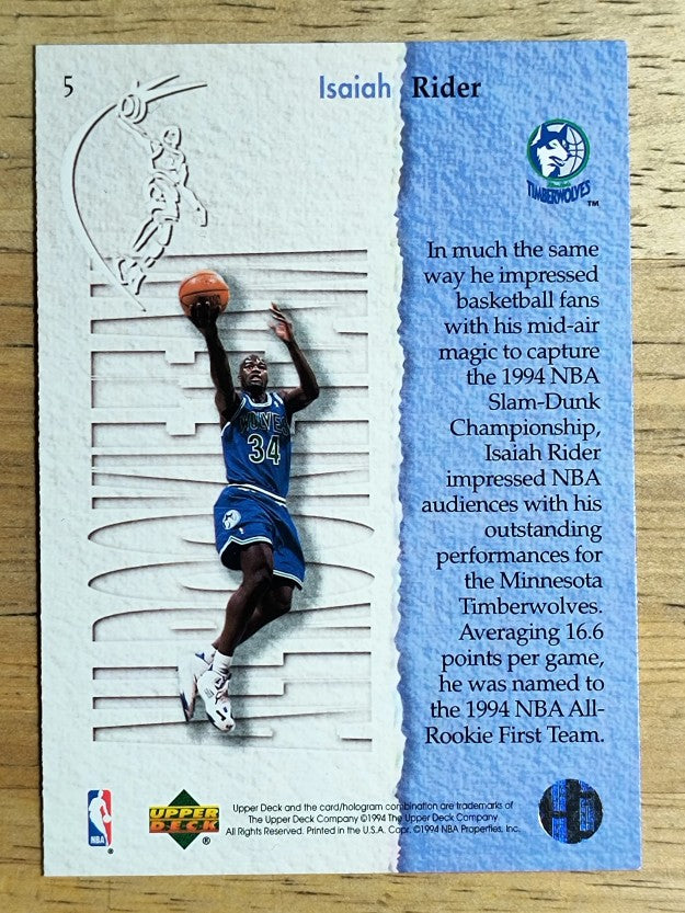 1994-95 Upper Deck #5 Isaiah Rider ART