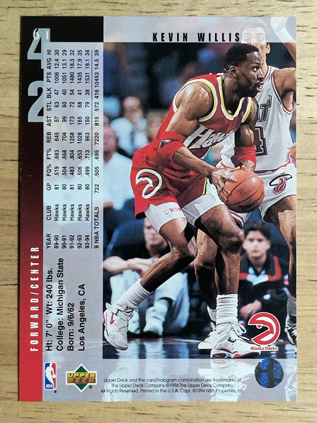 1994-95 Upper Deck #61 Kevin Willis