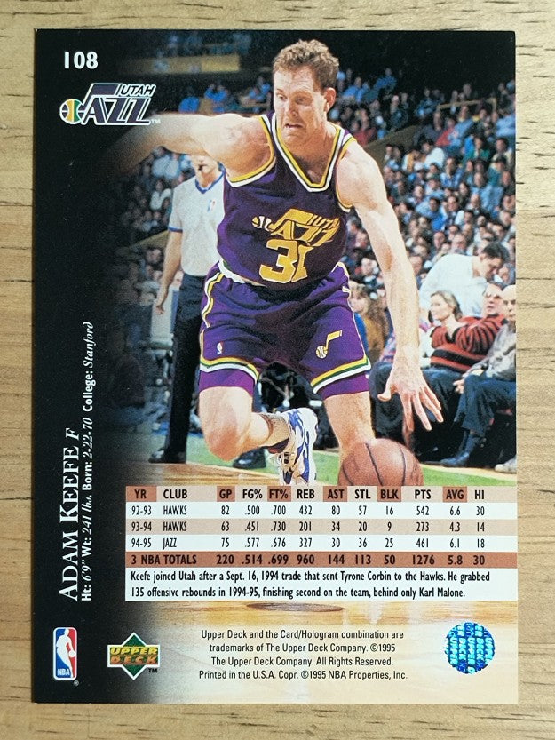 1995-96 Upper Deck #108 Adam Keefe